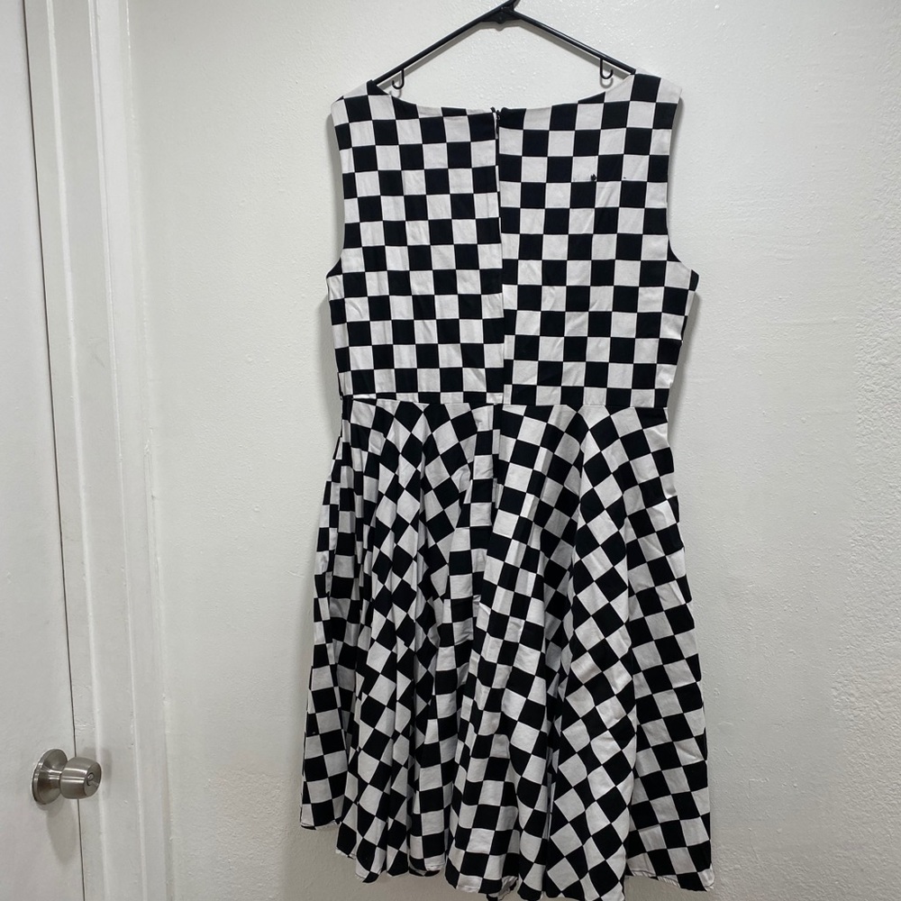 Vintage Inspired Black & White Checkerboard dress